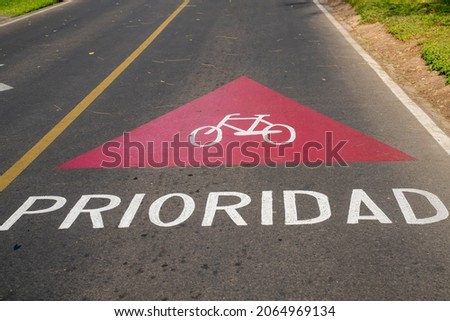 Signal street gas km prioridad bicicleta bycicle