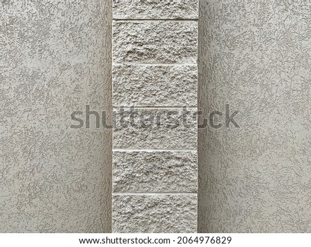 a strong fort concrete cement solid building wall pillar design architectural background Royalty-Free Stock Photo #2064976829