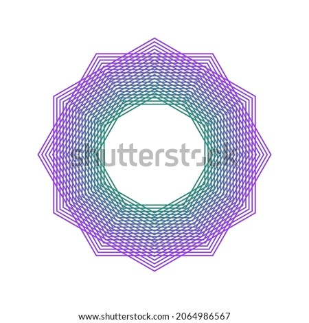 Image from colored hexagons. Symmetrical abstraction 