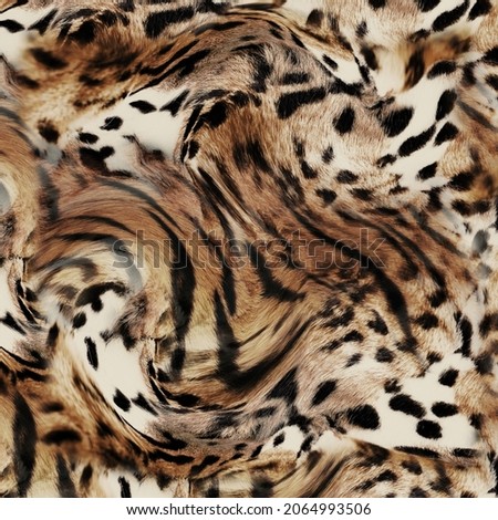 Leopard skin pattern texture; Fashionable print Royalty-Free Stock Photo #2064993506