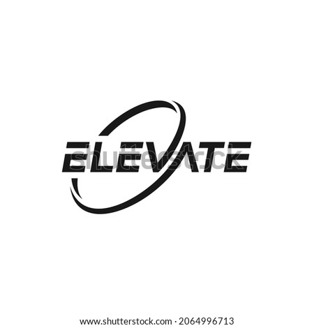 Elevate Text Logo, Typographic Design Royalty-Free Stock Photo #2064996713