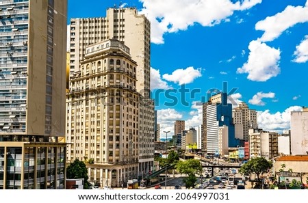 Architecture of Downtown Sao Paulo in Brazil