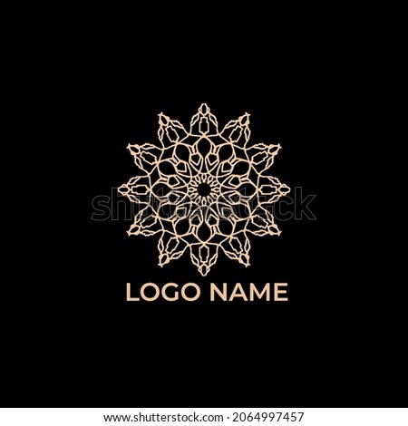 Vector mandala with hand drawn floral henna elements. Mehndi style, traditional oriental ornament. Illustration for coloring book, print, tattoo