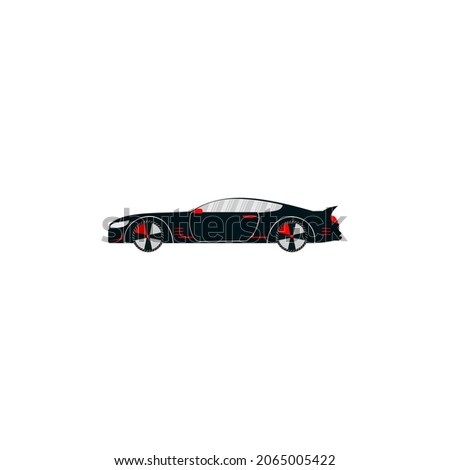 Sports car icon. vector car illustration. automotive icon - car icon