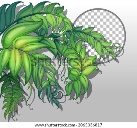 Nature plants frame transparent background illustration