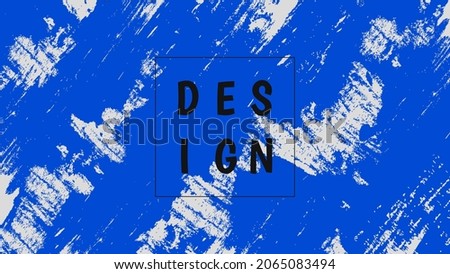 Abstract Chaos Scratch Blue Grunge Texture In White Background