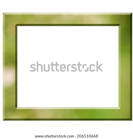 Picture frame in bokeh texture on white background
