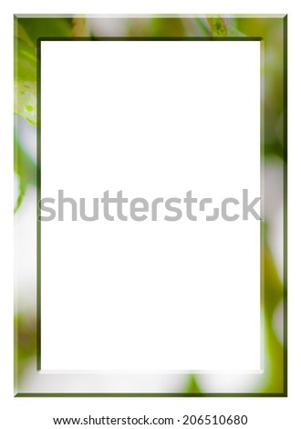 Picture frame in bokeh texture on white background