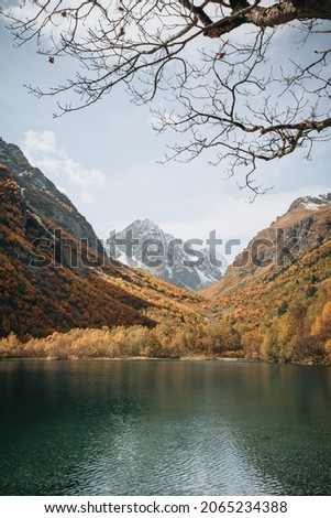 Autumn Baduk lakes, Karachay-Cherkessia, Russia.