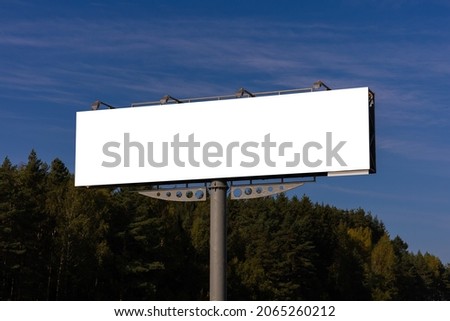 Background for design, Large white billboards for outdoor advertising along the roads