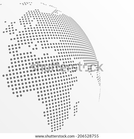 Vector dotted globe