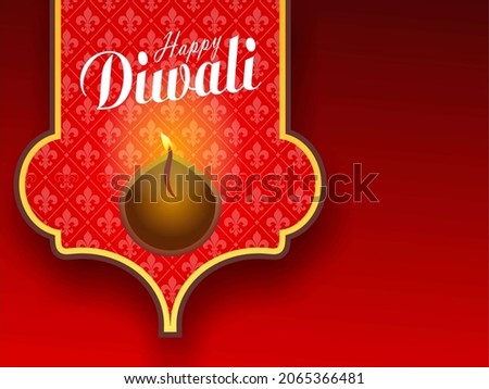 diwali gift box. Diwali celebration illustration. Oil lamp illustrated design.