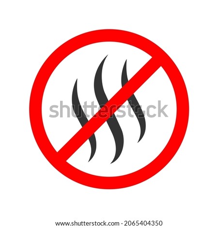 No bad odors graphic icon. Sign prohibiting strong smells. Symbol isolated on white background. Vector illustration Royalty-Free Stock Photo #2065404350