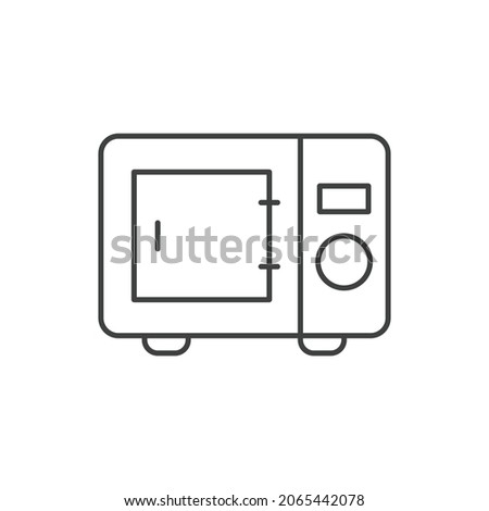 Electric oven vector isolated on White Background. Editable Stroke