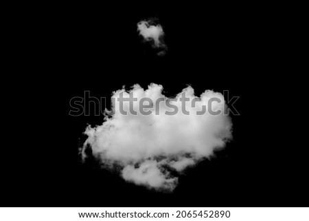 isolated clouds on black background for screen on blue sky.  Components in natural photo editing