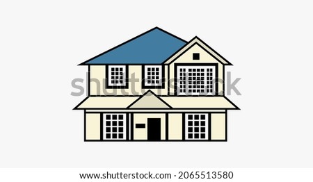 House Building Clip Art Illustration