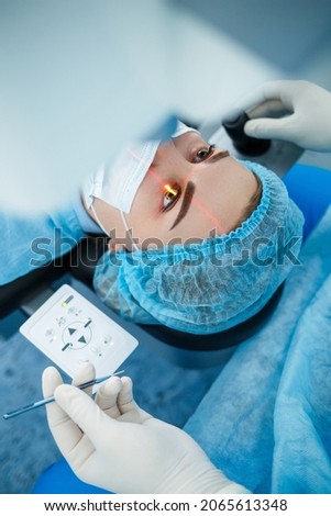 The operation on the eye. Cataract surgery Royalty-Free Stock Photo #2065613348