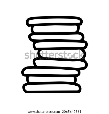 sandwich cookies line vector doodle simple icon