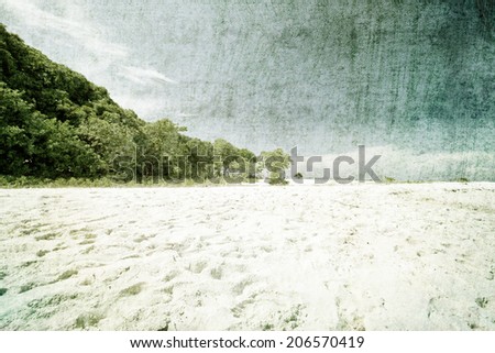 Vintage beach in summer background