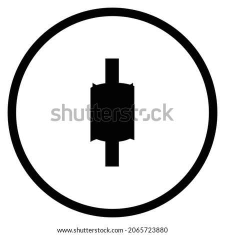 flag Icon. Flat style Circle Shape isolated on white background. Vector illustration