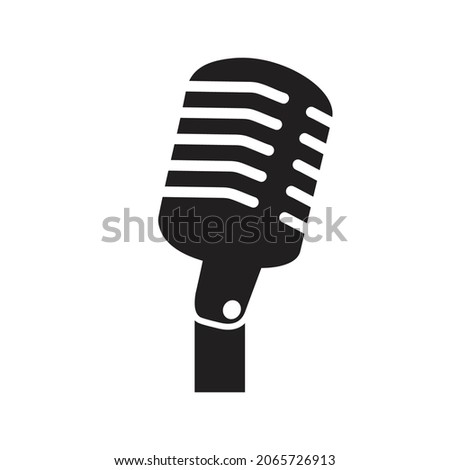 Microphone Icon. vintage microphone icon. Podcast microphone. web and mobile icons. vector illustration