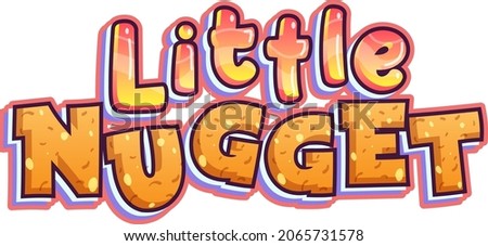Little Nugget logo text design illustration