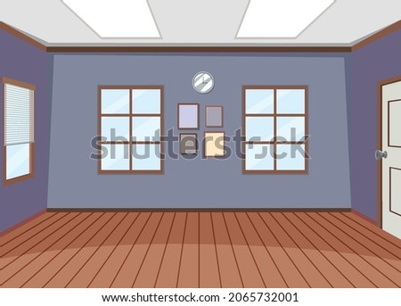 Empty room interior design  illustration