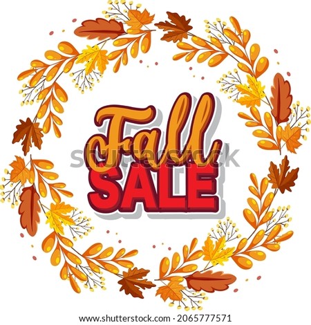Fall sale banner template illustration