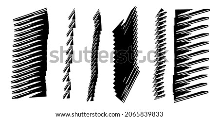 Vector brushes stroke black monochrome design