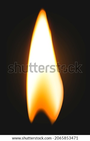 Lighter flame element, realistic burning fire image Royalty-Free Stock Photo #2065853471