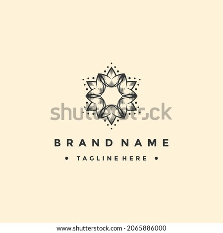 Abstract tree leaf flower logo icon design vector.