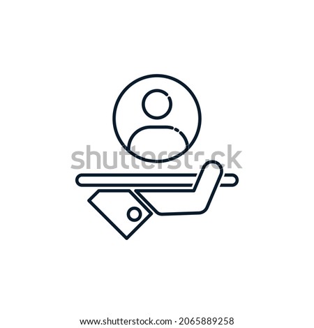 The interests of the user, subscriber. Vector icon isolated on white background. 