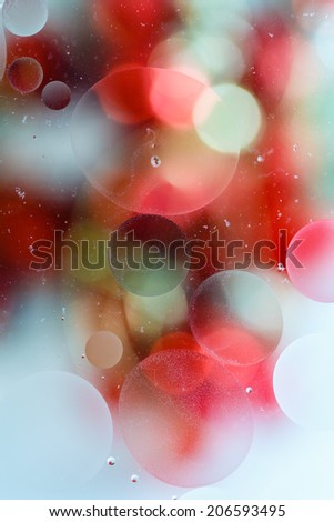 Oil on the water shaped bokeh lights colorful