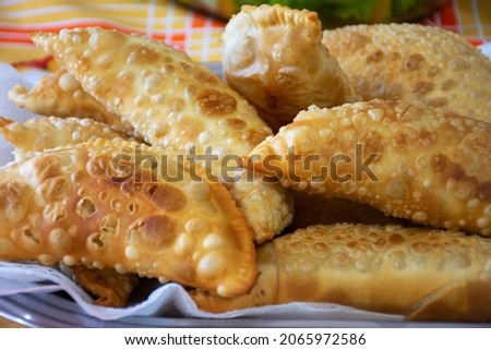 Mato Grosso do Sul, Brazil - October 12, 2021 - portion of Fried Pastel on the table