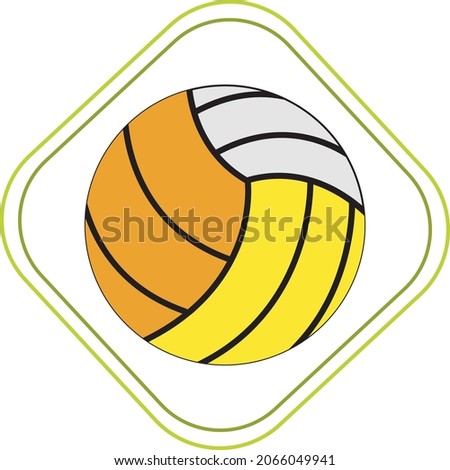 sports articles. volleyball ball. vector image white background.