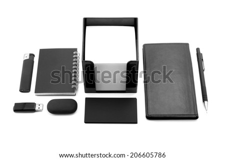 elements of corporate identity, black corporate identity, photo elements for corporate identity, set to accommodate corporate identity, collection of corporate identity, isolated on white background