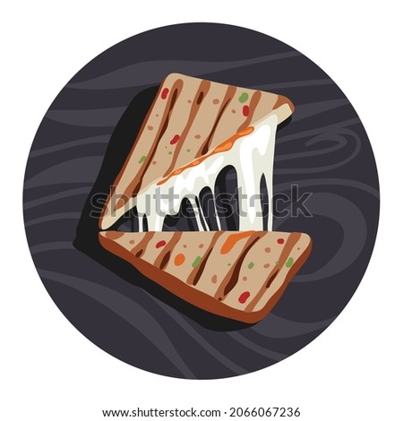 tasty sandwich clip art illustration vector isolated