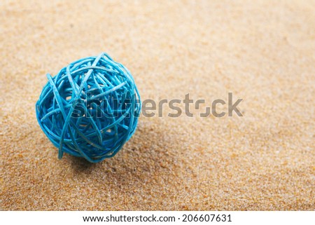 blue tumbleweed on the sand