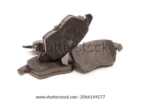 brake pads car details isolated on white background 