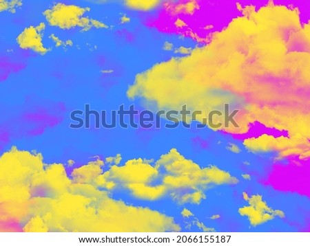 Neon Clouds - Yellow, Blue, Pink
