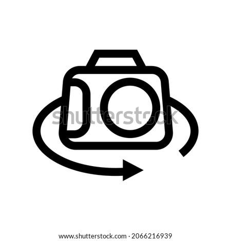 rotate camera icon or logo isolated sign symbol vector illustration - high quality black style vector icons