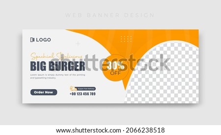 Fast food menu promotion social media post and web banner template Design.