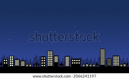Night cityscape vector background graphic
