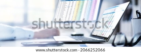 Medical Coding Bill And Billing Codes Spreadsheets Royalty-Free Stock Photo #2066252066