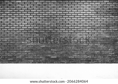 Empty gray brick wall texture. Abstract pattern background.
