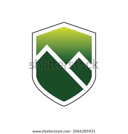 Creative mountain badge logo design for your brand company