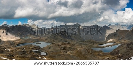 İspir Seven Lakes is located in the north of Erzurum.panoramic photo