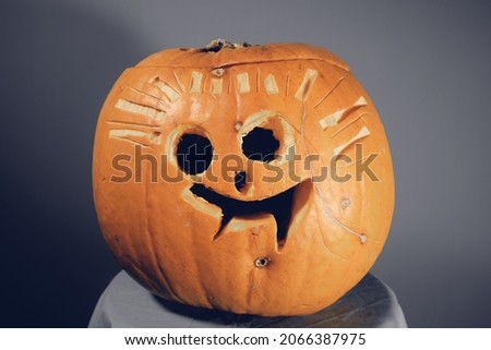 Halloween pumpkin with cutted face