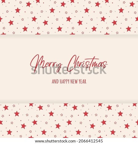 Christmas greeting card with stars. Vector