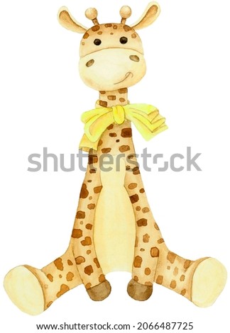 Giraffe watercolor clipart Giraffe print Children's room 
Children's toy Home decor